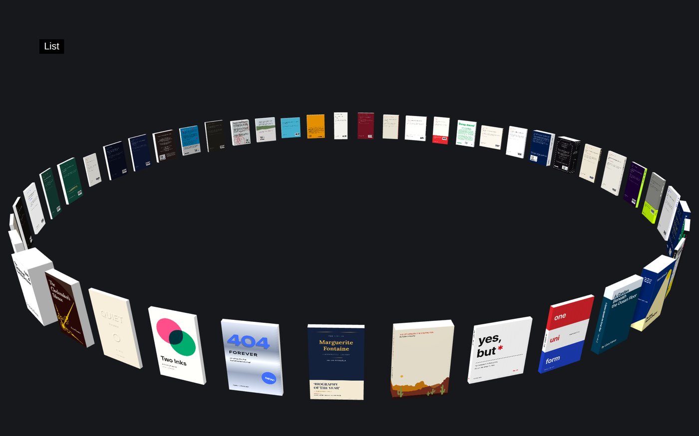 Books running with its demo content